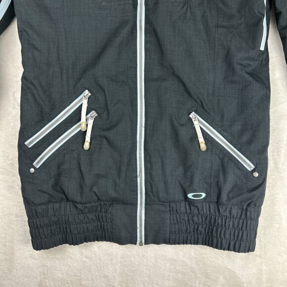 Women's Oakley Ski Snowboard Winter Jacket Size Medium Black Thinsulate - Picture 4 of 14